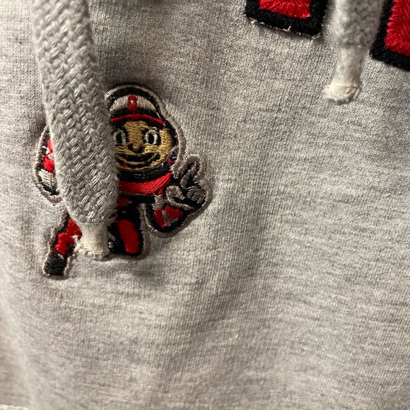 Old Varsity Sweater Adult Large Gray Ohio State Buckeyes Pull Over Hoodie - Picture 5 of 6